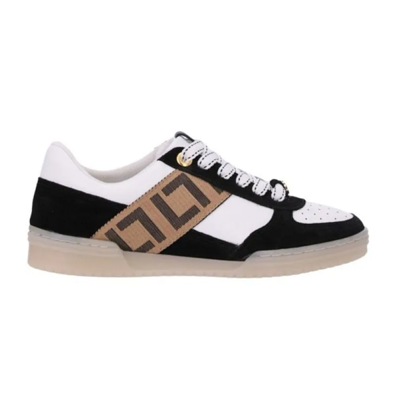 Tênis Luz da Lua Casual Monograma na Lateral 60780003 38 / Branco/Preto