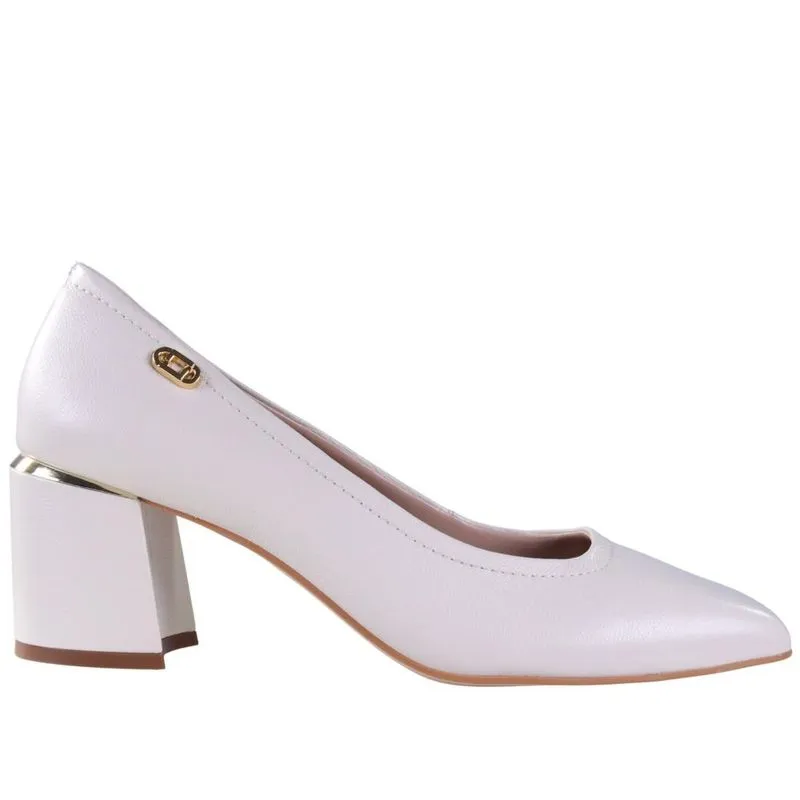Sapato Feminino Luz da Lua com Salto Bloco 60770005 Panna 35