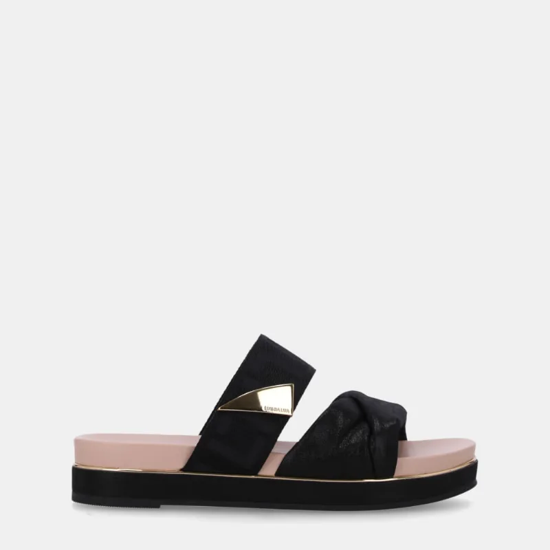 Sandália Flatform Puntini Preto Com Gorgurão Preto - 58890300 38