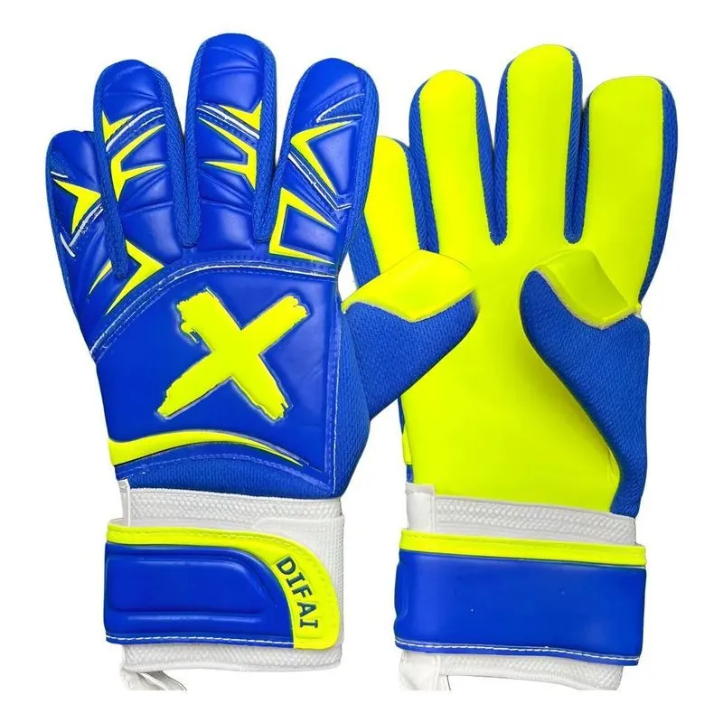Luva Goleiro Infantil Difai Grip Profissional + Azul