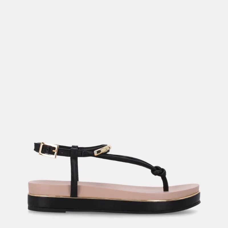 Sandália Flatform Saara Preto- 58890400 34