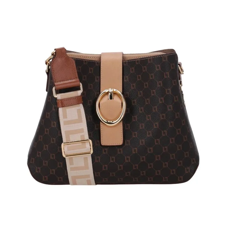 Bolsa Feminina Luz Da Lua 2000758 Tiracolo Média Monograma UN / AMBAR/BUTTER