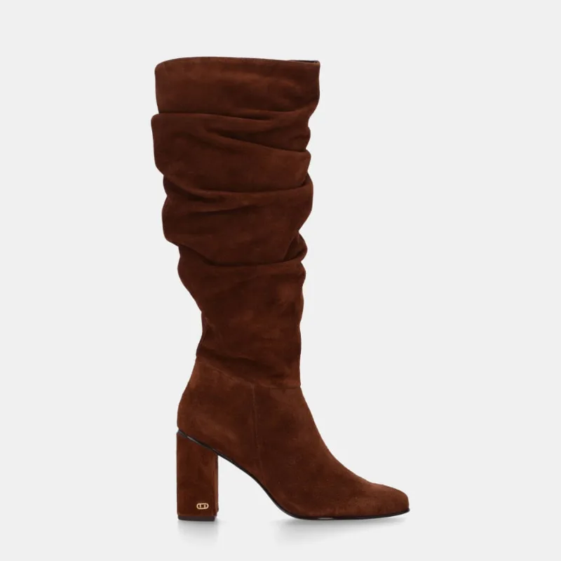 Bota Cano Longo Camurça Trufa - 56510029 37