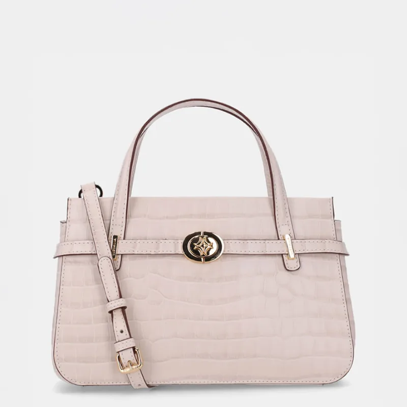 Bolsa Tote Média Croco Panna - 2000848 UN