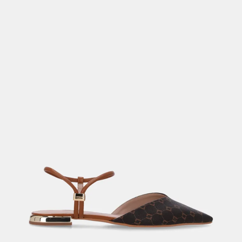 Slingback Monograma Mocca Com Atacama Caramelo - 80240046 38