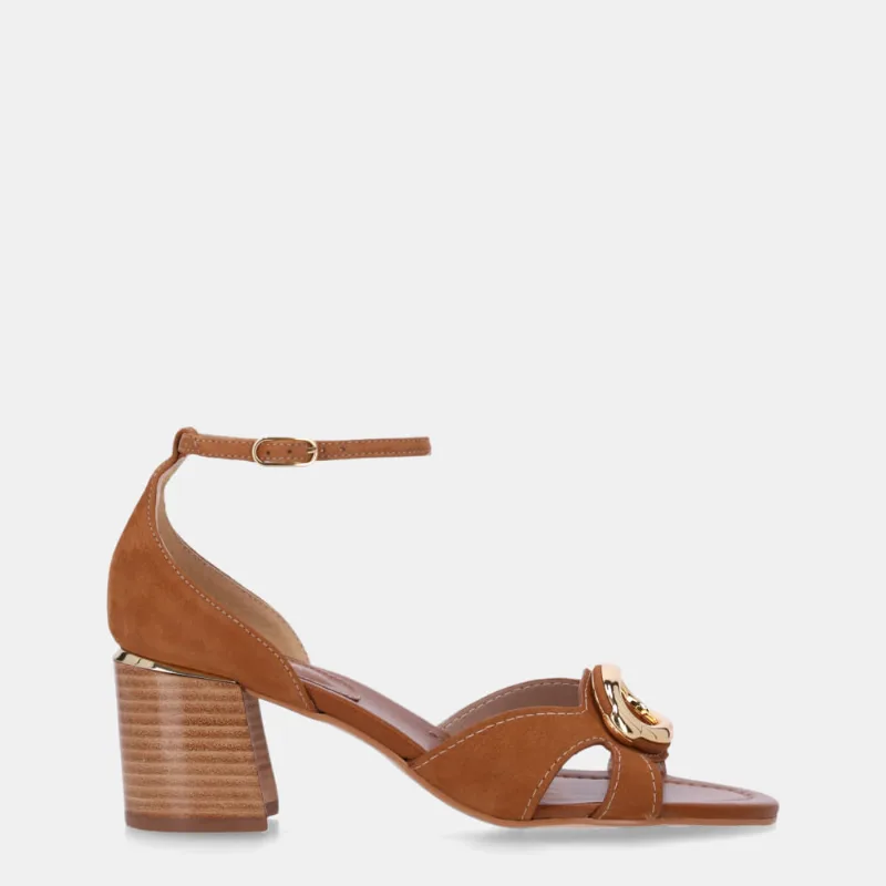 Sandália Salto Bison Caramelo Com Atacama Caramelo - 81140002 39