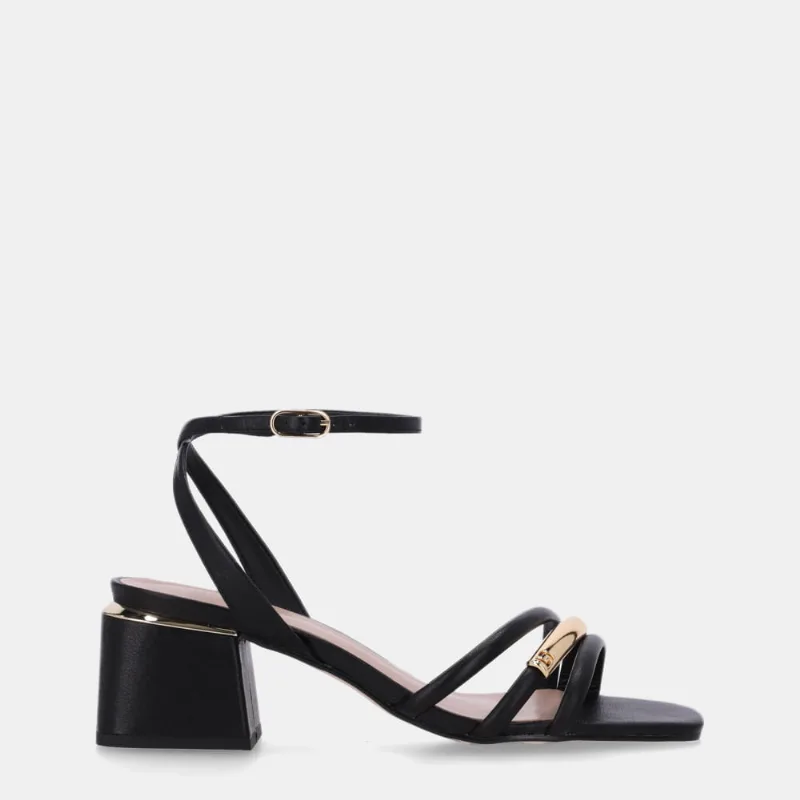 Sandália Salto Saara Preto- 80410038 37