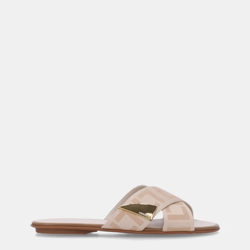 Chinelo Couro Saara Ginger Com Gorgorão Frappe/natural - 52211110 40
