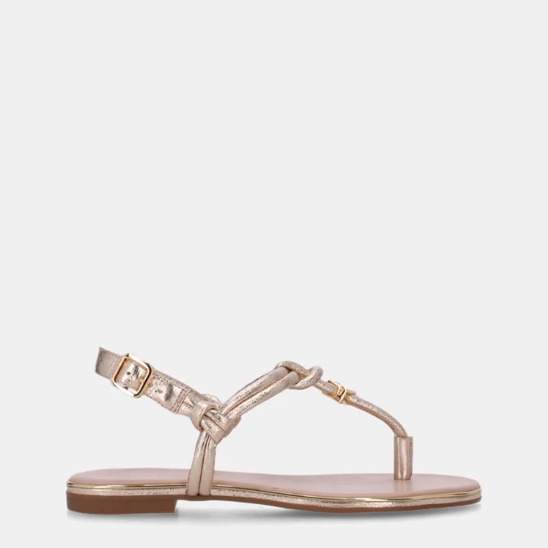 Sandália Rasteira Vênus Ouro - 54870084 38