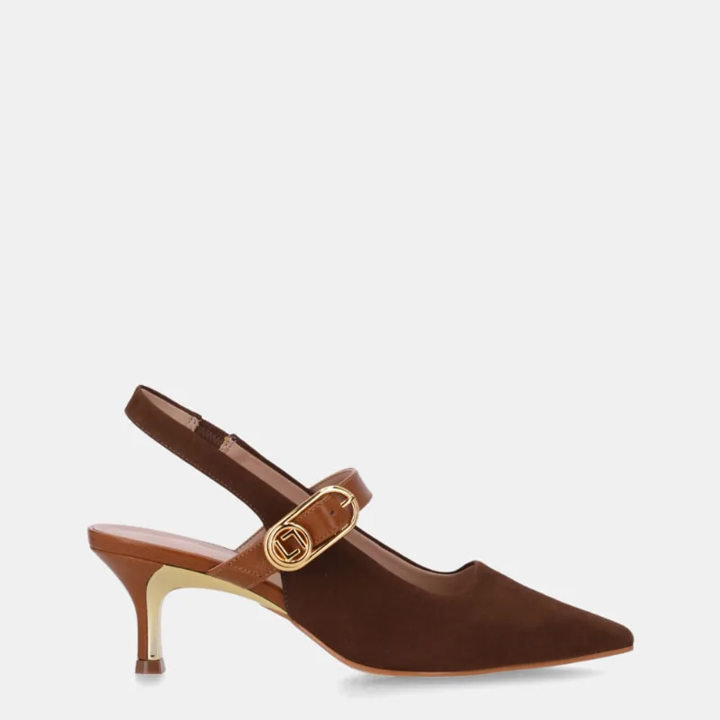 Slingback Bison Espresso E Atacama Caramelo - 58060043 35