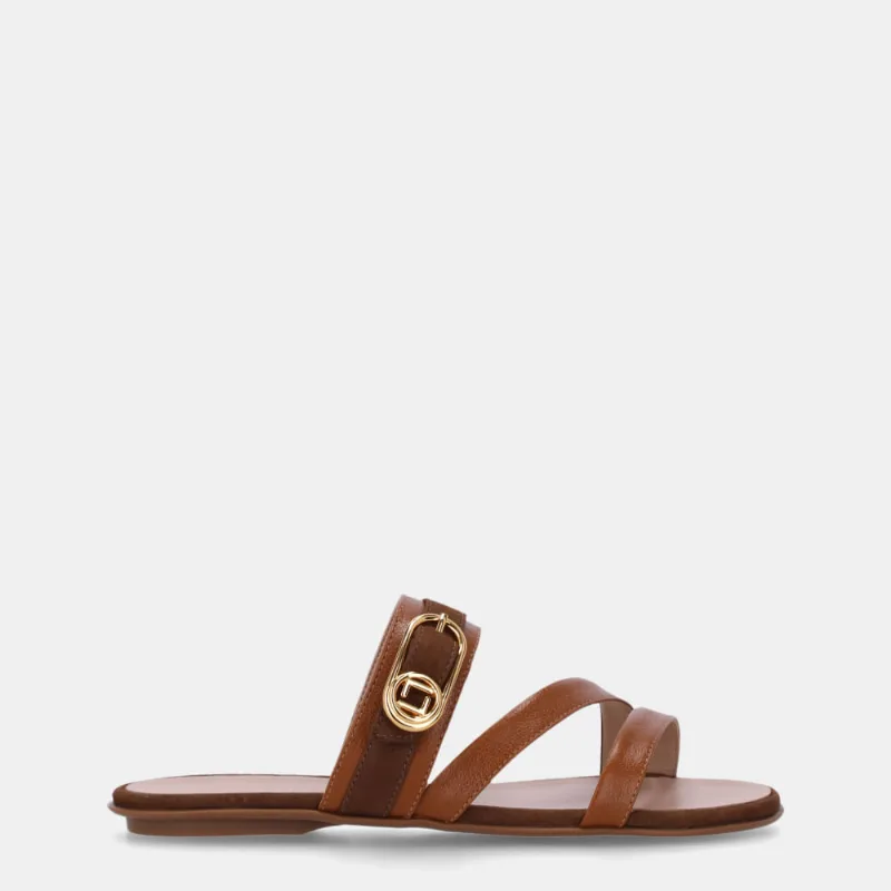 Chinelo Couro Atacama Caramelo E Bison Espresso - 52210077 40