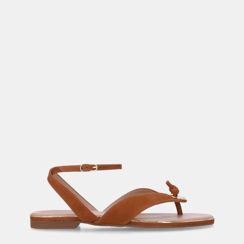 Sandália Rasteira Bison Caramelo - 54870083 36