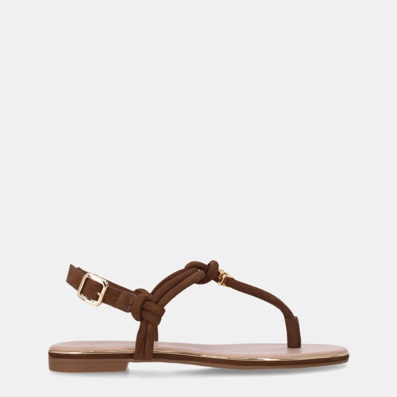 Sandália Rasteira Bison Espresso - 54870084 39