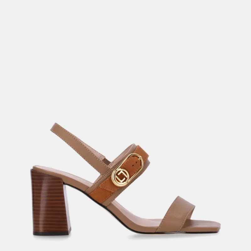 Sandália Salto Saara Ginger E Bison Caramelo - 60830007 36