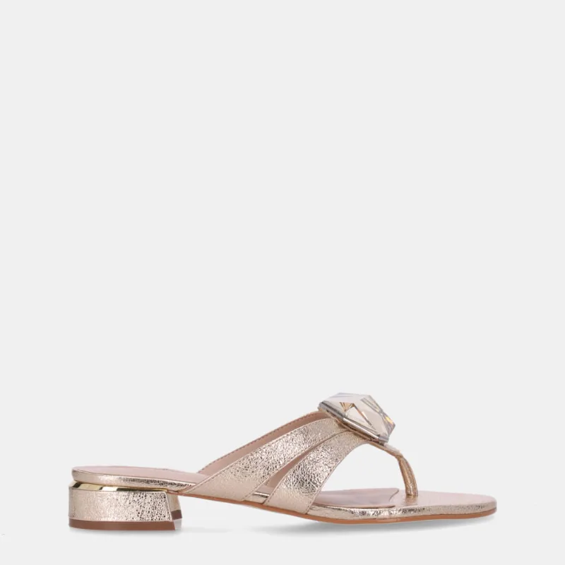 Chinelo Couro Vênus Ouro - 80910025 36
