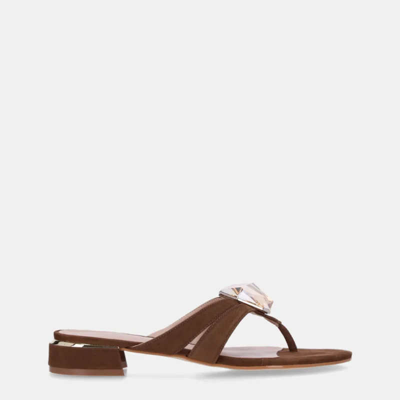 Chinelo Couro Bison Espresso - 80910025 38