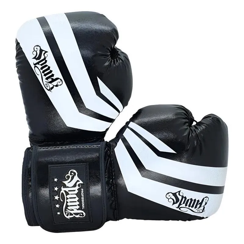 Luva De Boxe Treino Muay Thai Kickboxing Profission Preto 12