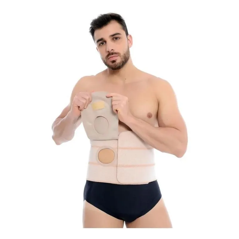 Faixa Cinta Colostomia Bilateral Unissex Ostomizados 3 Gomos