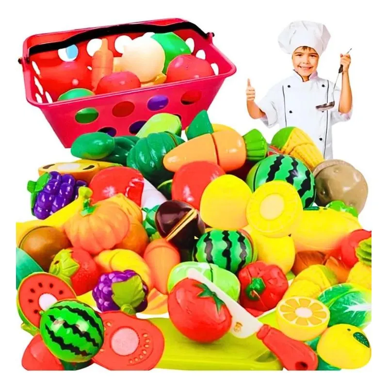 10x Comidinha De Brinquedo Menino E Menina Frutinhas Velcr