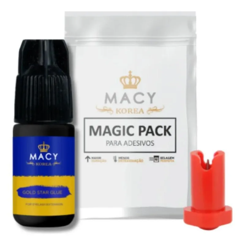 10x Macy Gold Star Glue Cola Adesivo Gold Star Alongamento