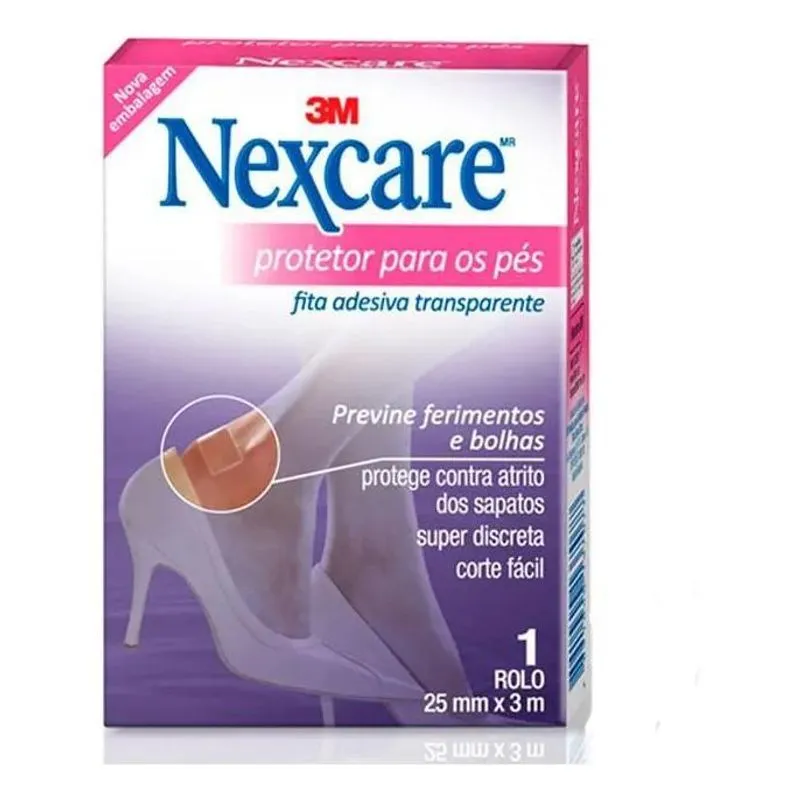 3x Protetor Para Os Pés Nexcare 25mm X 3m