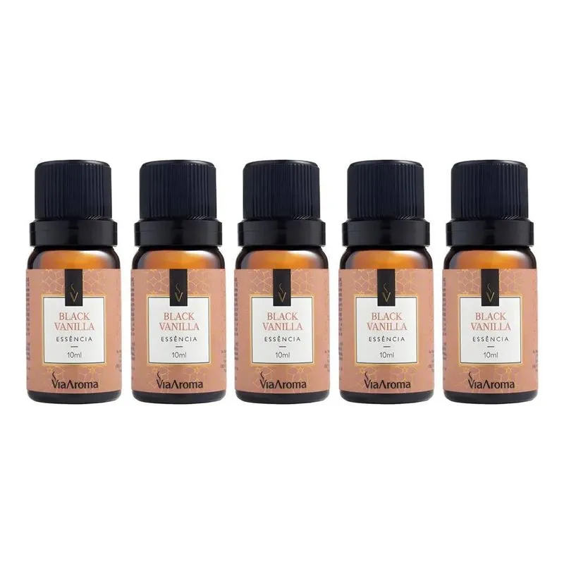 5 Essências Aromatizador Difusor Elétrico 10m Black Vanilla