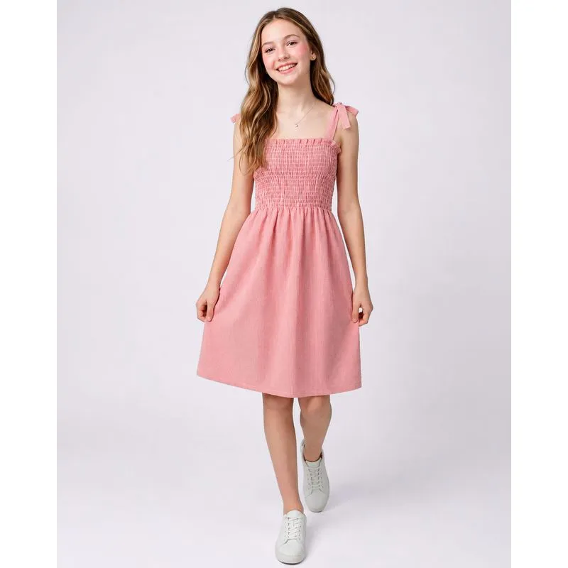 Vestido Juvenil Alcinha Lastex Listrado Vermelho 4