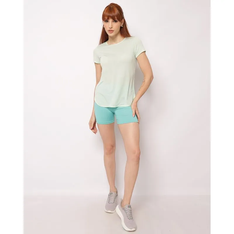 Short Fitness Feminina Fitter Suplex com Recortes Verde M