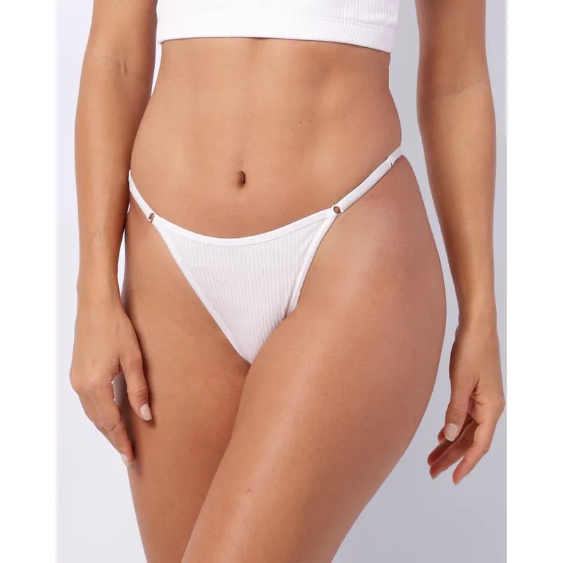 Calcinha Feminina String Canelada Branca GG