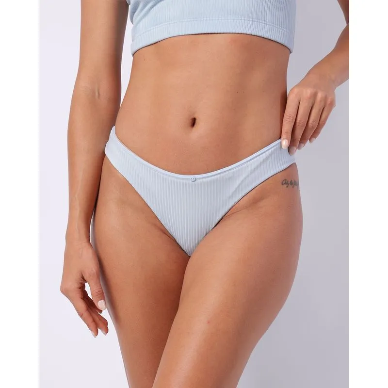 Calcinha Feminina Biquíni Canelada Azul P
