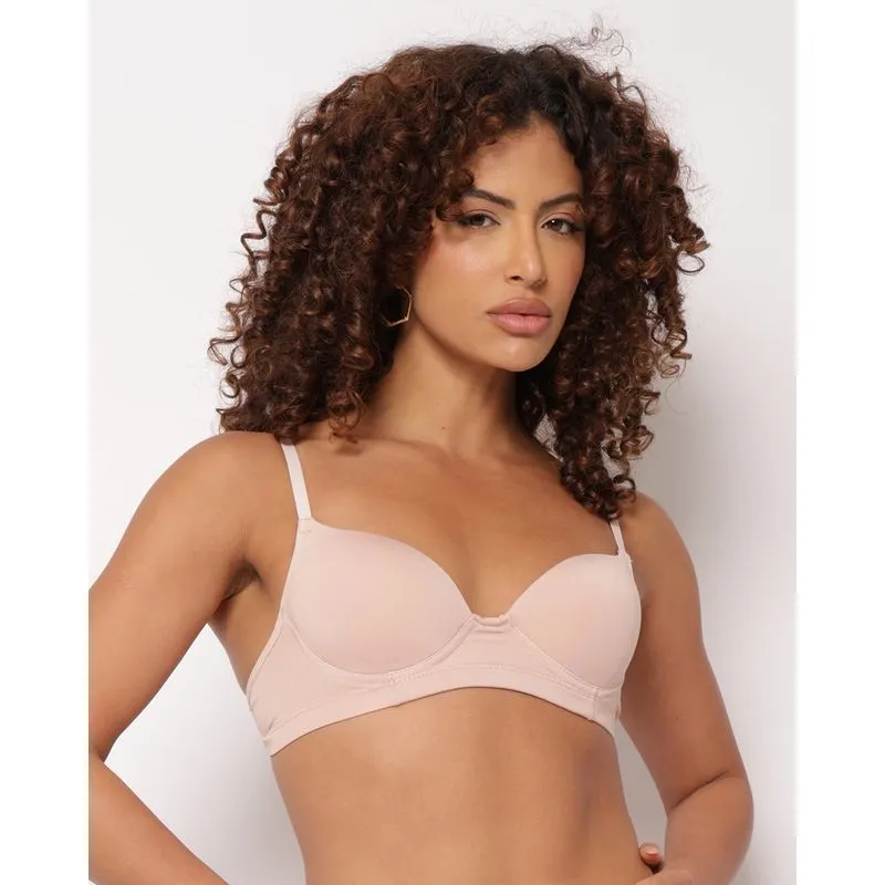 Sutiã Feminino com Base e Bojo Rosa 46