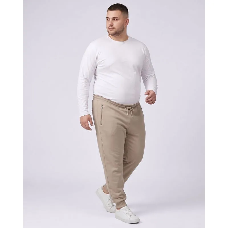 Calça Moletom Plus Size Masculina Jogger Bege G5