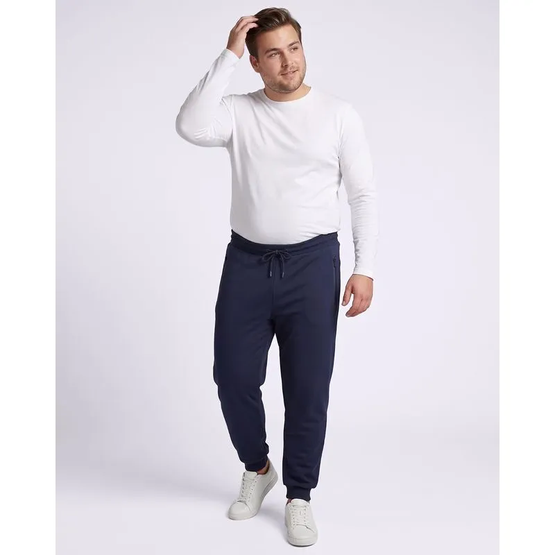 Calça Moletom Plus Size Masculina Jogger Marinho G2