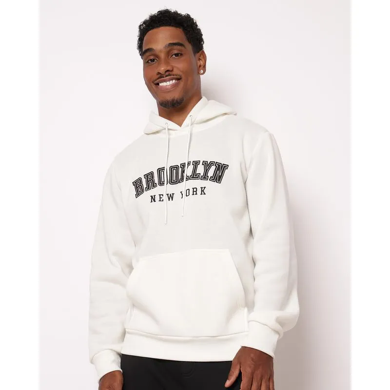 Blusão Moletom Masculino Estampa Bordada com Capuz Off White G