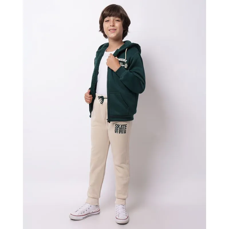 Conjunto Moletom Juvenil Peluciado com Capuz Verde 12