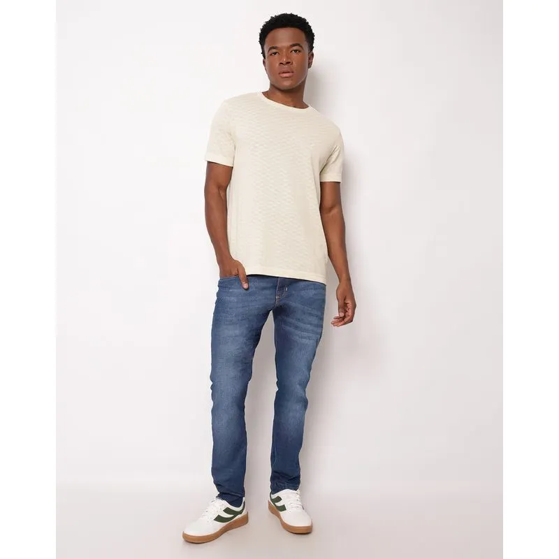 Calça Jeans Masculina Skinny Estonada Azul 38