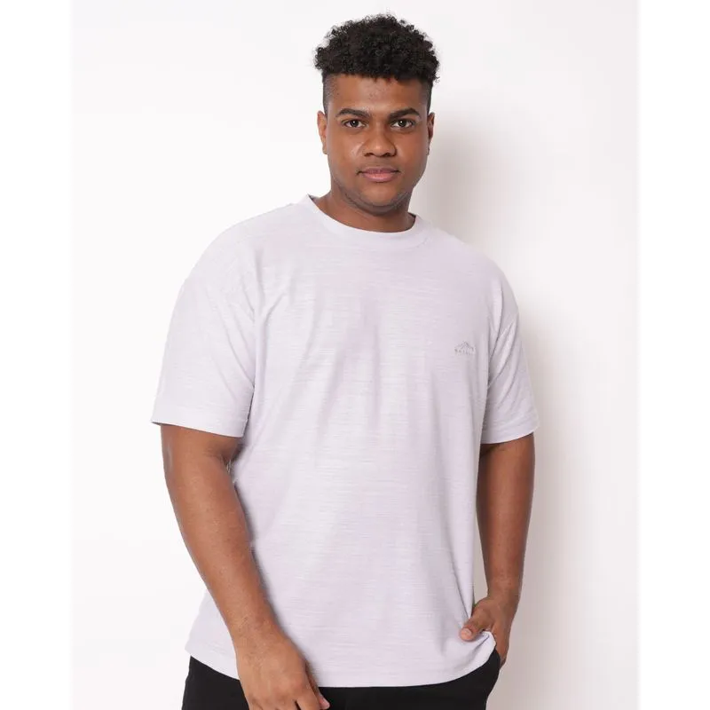 Camiseta Plus Size Masculina Texturizada Cinza G4