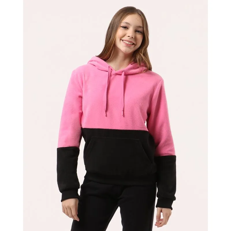 Blusão Juvenil Soft Bolso Canguru Rosa 10