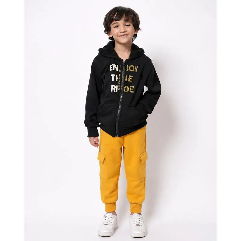 Conjunto Infantil Moletom Peluciado Preto 8