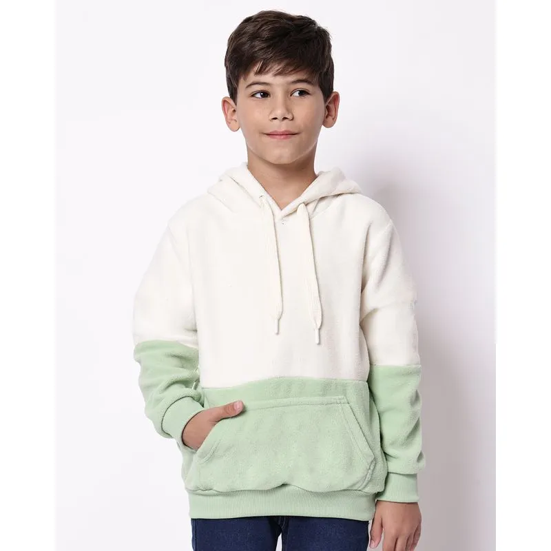 Blusão Infantil Soft com Capuz Bicolor Off White 4