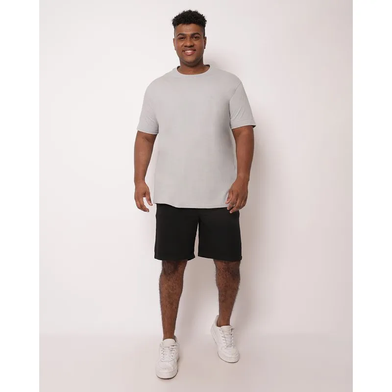 Bermuda Plus Size Masculina Reta Algodão Texturizada Preta G2