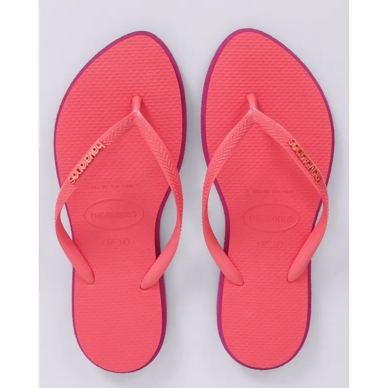 Chinelo Havaianas Feminino Slim Point Rosa 39/40