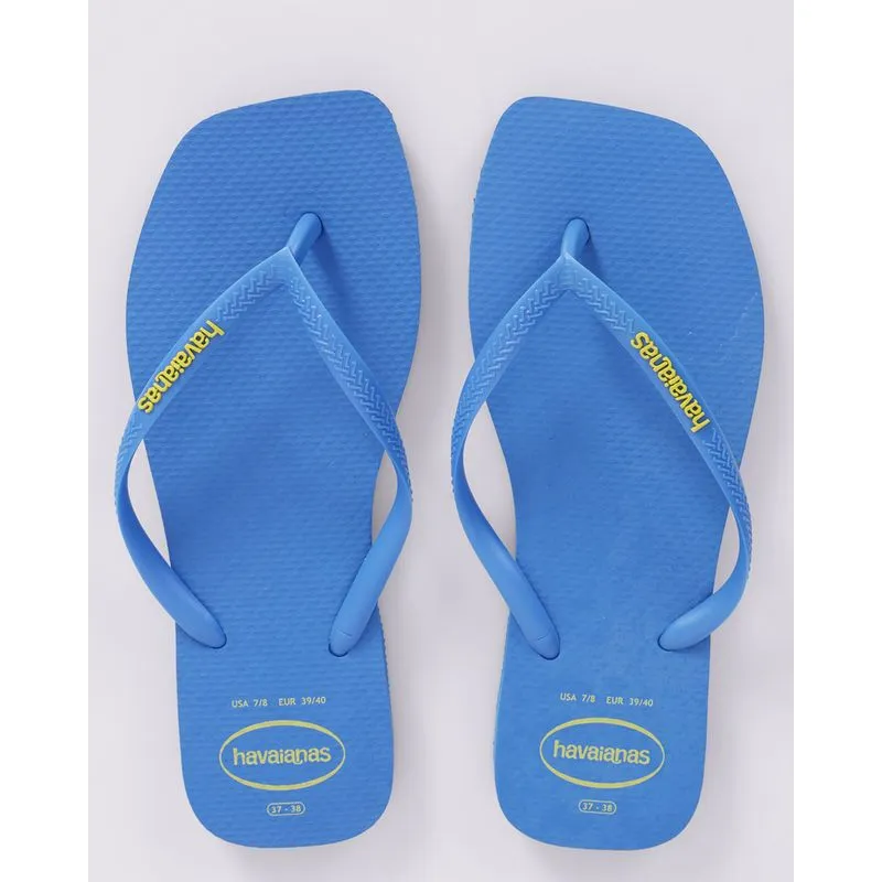 Chinelo Havaianas Feminino Slim Square Pop Up Azul 39/40