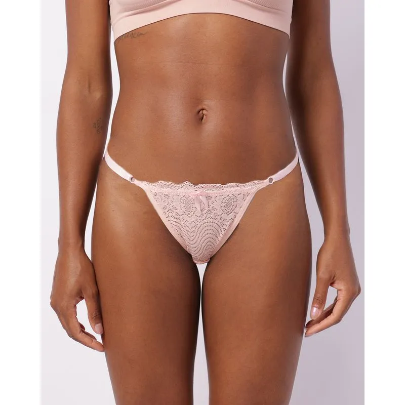 Calcinha Feminina String Renda Rosa P