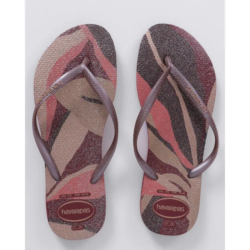 Chinelo Havaianas Feminino Slim Palette Glow Rosa 33/34