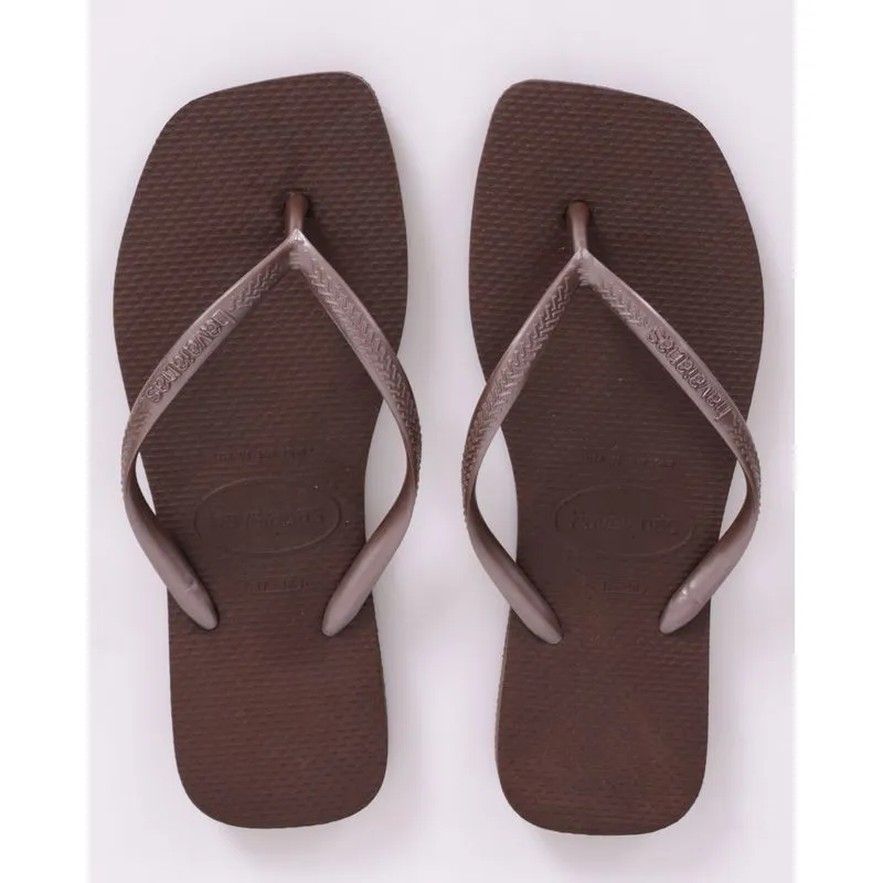 Chinelo Havaianas Feminino Slim Square Marrom 33/34