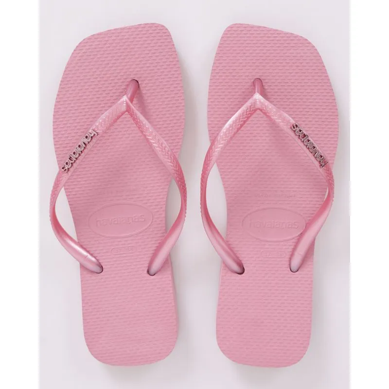 Chinelo Havaianas Feminina Slim Square Rosa 39/40