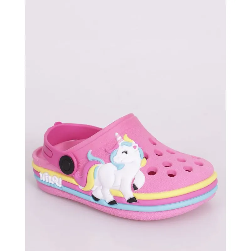 Sandália Infantil Babuche Nilqi Unicórnio Rosa 27/28
