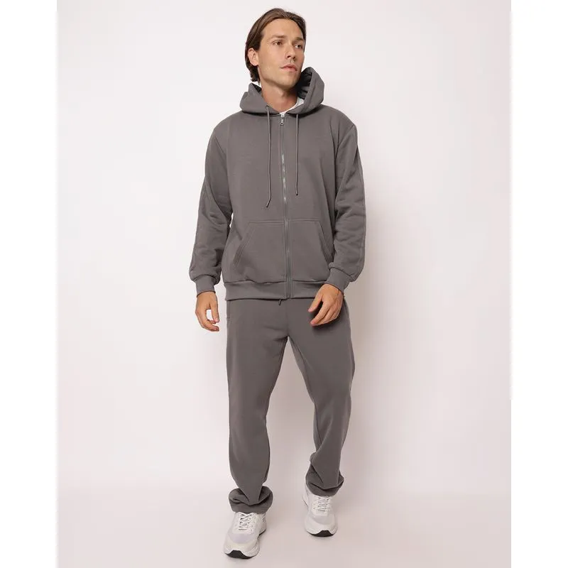 Calça Moletom Masculino Fitter Reta com Bolsos Cinza P