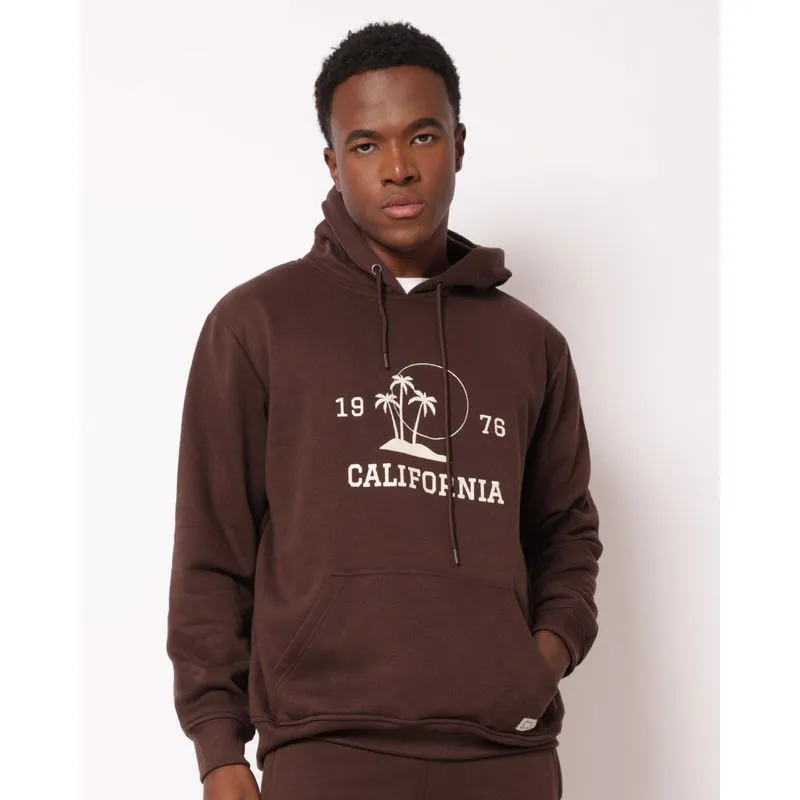 Blusão Moletom Masculino Estampado California Marrom GG